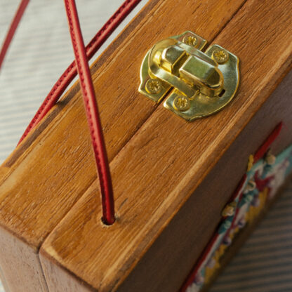 Spisidda Design - Borsa Ruota - Borsa di legno artigianale fatta e ricamata a mano - 4