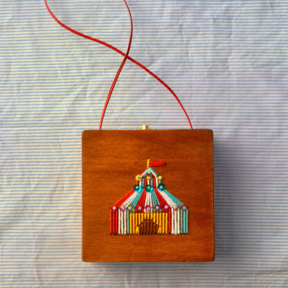 Spisidda Design - Borsa Tendone - Borsa di legno artigianale fatta e ricamata a mano - 3